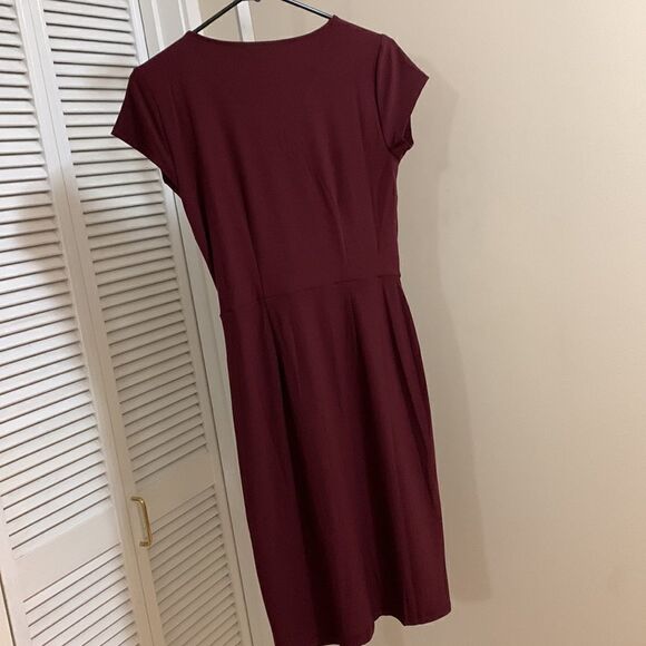 NWT INC International Concepts Burgundy Wrap Dress - Picture 7 of 11